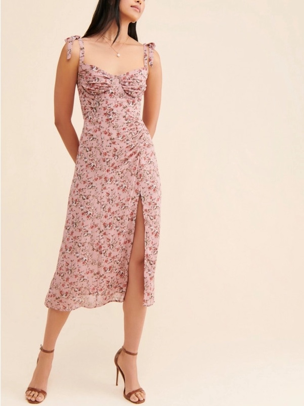 Floral Tie Strap Dress 🌹